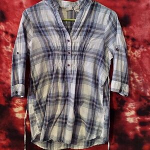 Mudd Blue and Gray Plaid Shirt